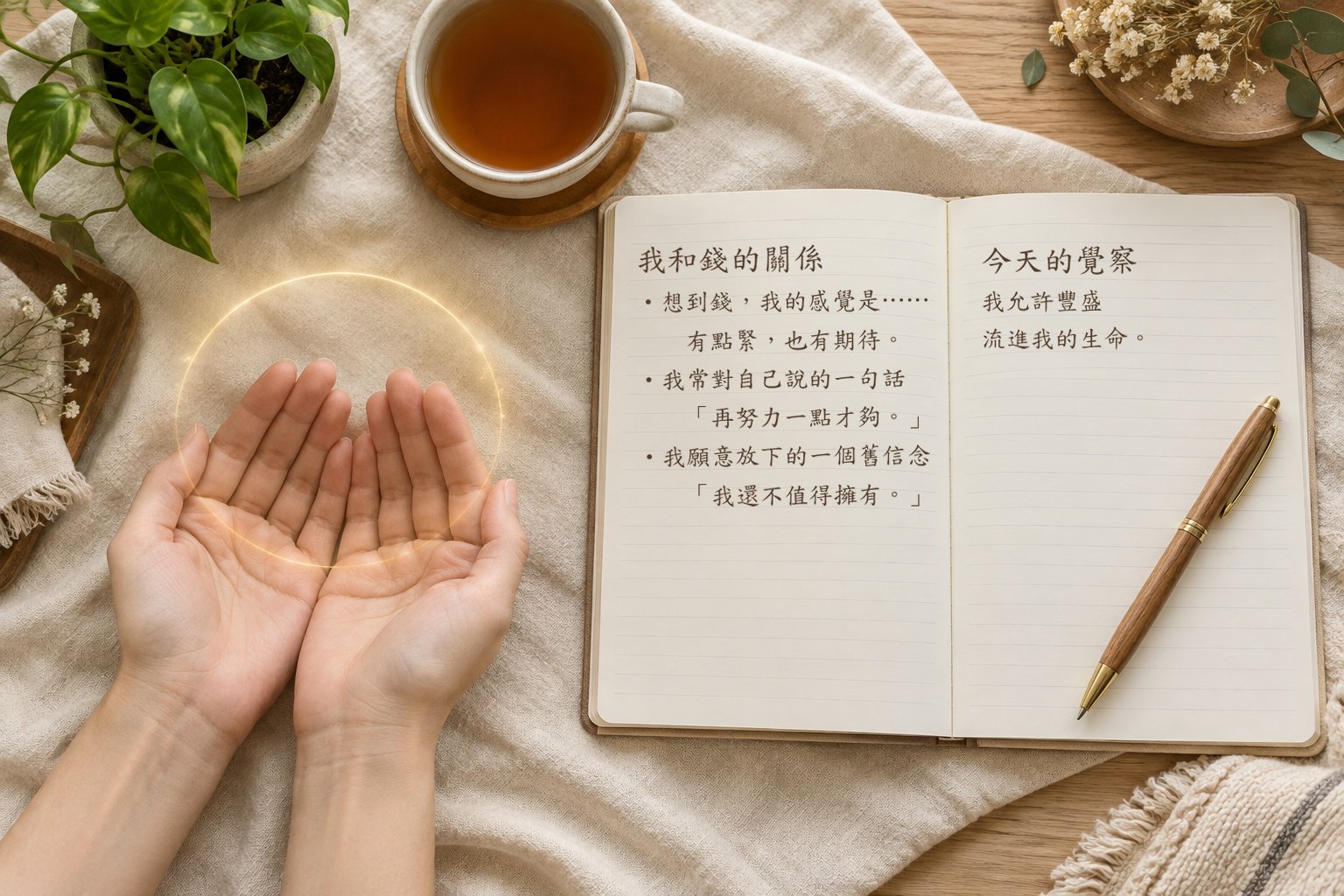金錢靈氣大課：寫下自己跟錢的關係的筆記本